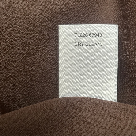 Pendleton Neck Tie Long Sleeve Brown Silk Blouse Size 14 - Picture 5 of 8